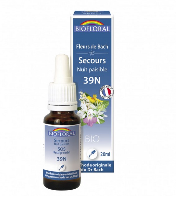 Biofloral Fleurs de Bach Secours Nuit Paisible Bio Compte-Gouttes 25ml
